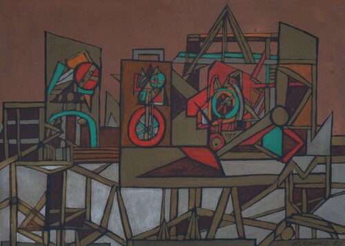Gross František - "Průmyslový závod"  42 x 58 cm