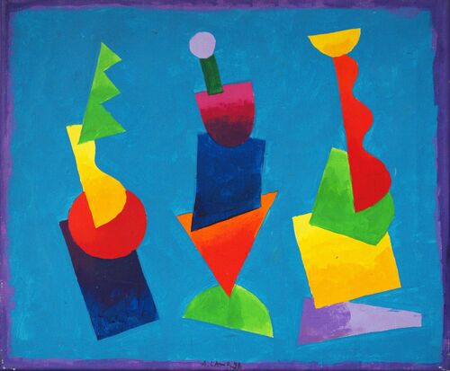 Lamr Aleš - "Tři postavy" 46 x 55,5 cm Lamr Aleš - "Tři postavy" 46 x 55,5 cm