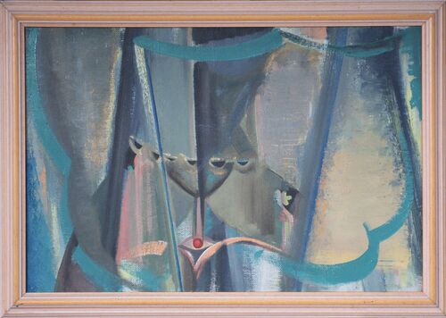 Neznnámý mongolský malíř - Motiv z Mongolska 40 x 60 cm