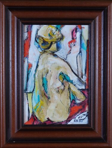 Krebs František - "Sedící" 24 x 15,5 cm Krebs František - "Sedící" 24 x 15,5 cm